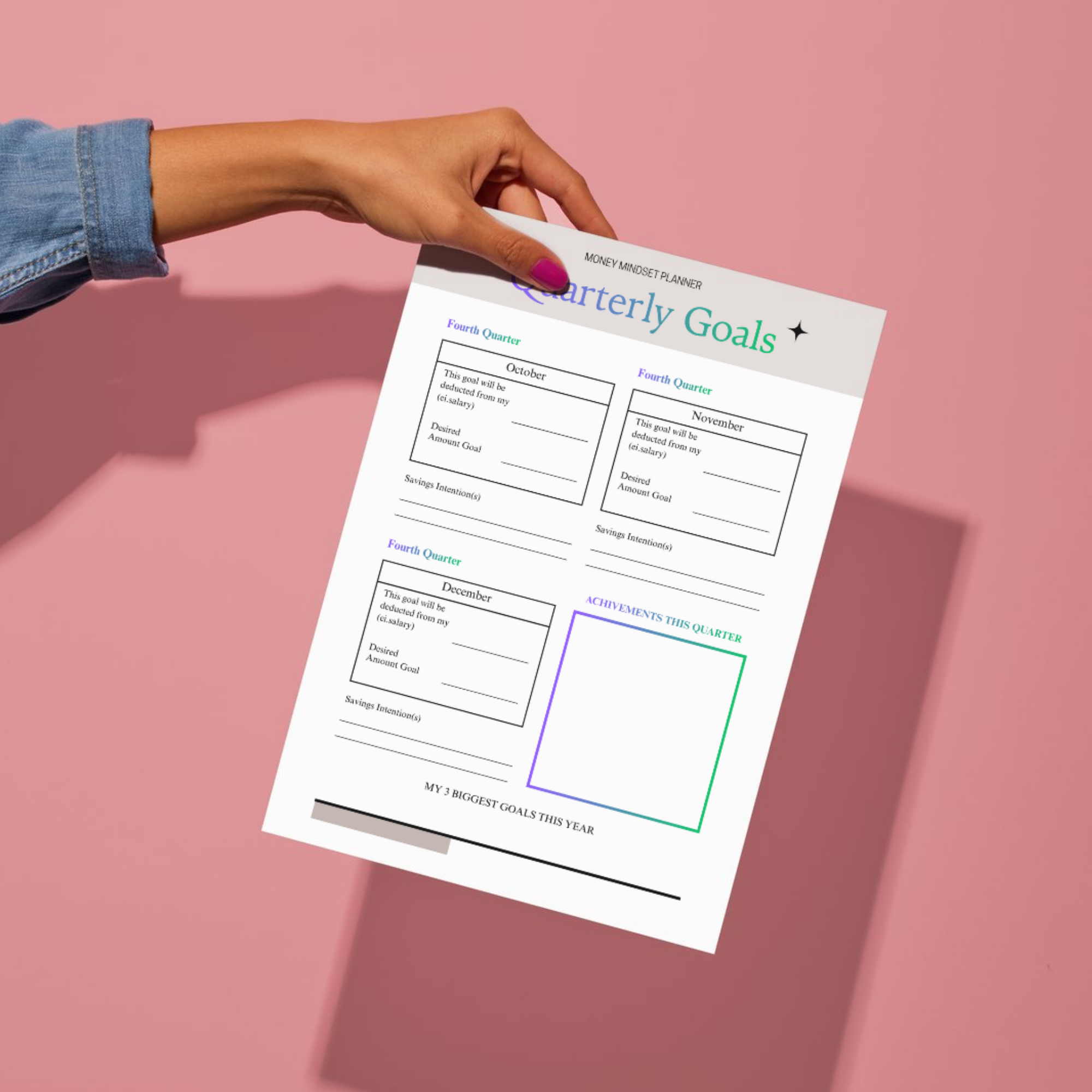 Smart Goals Planner | Success Achievement PDF | Productivity Action Log | Mindset Growth Framework | Objective Setting Book