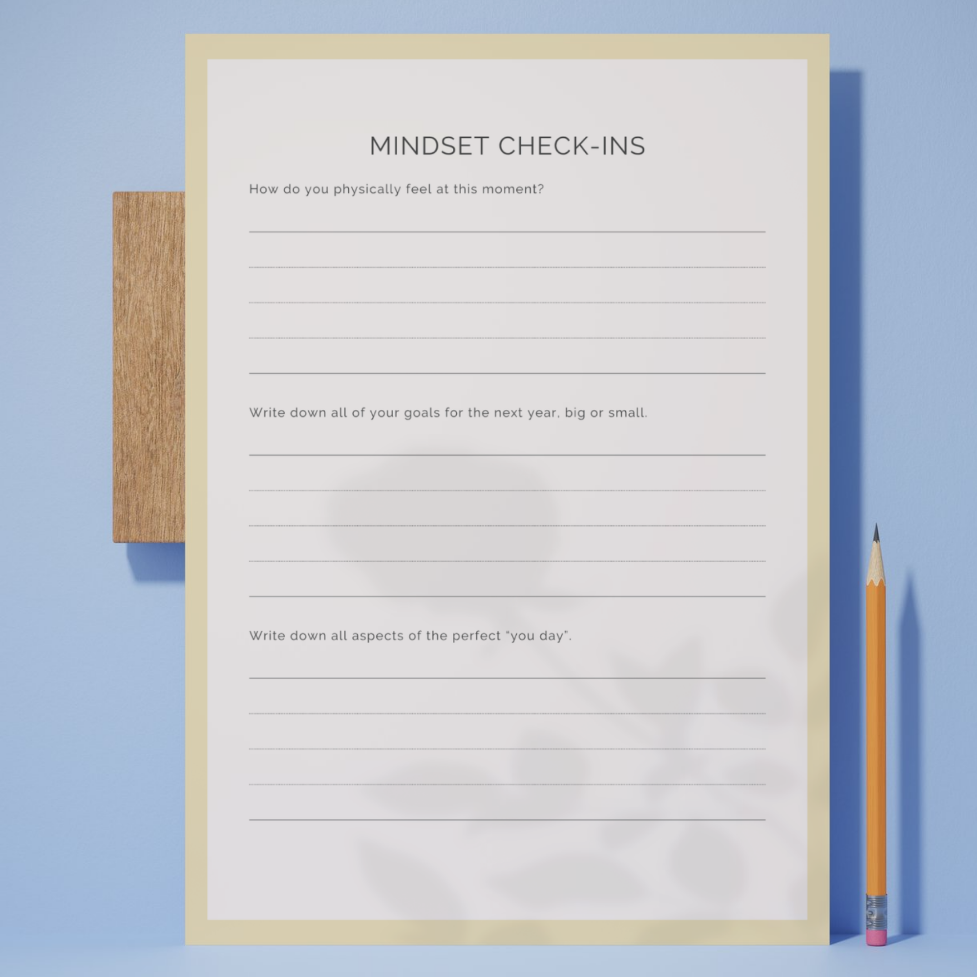 Self-Care & Mindset Workbook | Wellness Journal PDF | Resilience Training | Daily Growth Log | Mental Health Pad | Personal Growth Diary