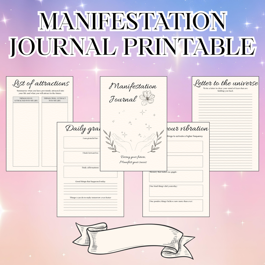 Law of Attraction Planner | Manifestation Journal Printable PDF PNG - Daily Manifesting Journal | Mindset & Abundance | Instant Download