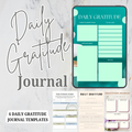 Gratitude Planner | Daily Gratitude Journal Printable PDF PNG - Mindfulness & Positive Thinking | Self Care Journal | Instant Download