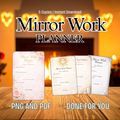 Self Love Affirmation Journal | Mirror Work Planner PDF PNG - Confidence & Healing | Inner Work Printable | Instant Download