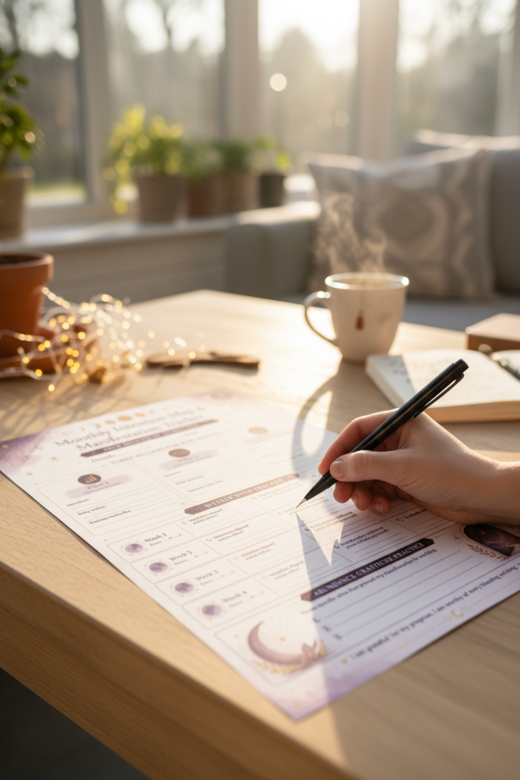 Goal Manifestation Planner Printable | Entrepreneur Vision Template | Mindset Planner PDF | Manifestation Spreadsheet | Instant Download