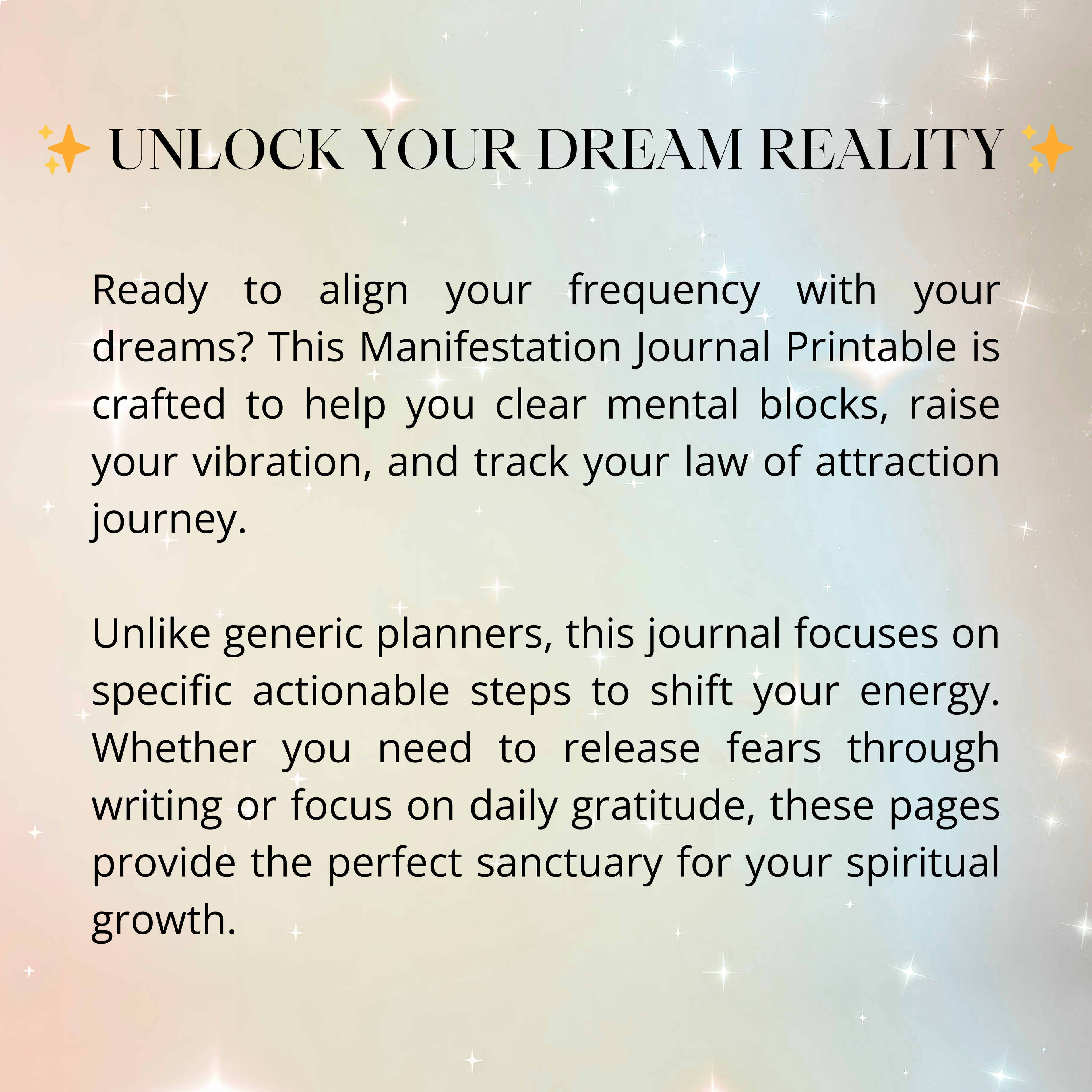 Law of Attraction Planner | Manifestation Journal Printable PDF PNG - Daily Manifesting Journal | Mindset & Abundance | Instant Download