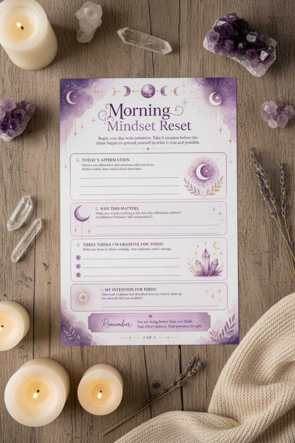 Affirmation & Gratitude Journal Printable | Teacher Self Care | Daily Mindset Pages | Affirmation Journal PDF | Instant Download