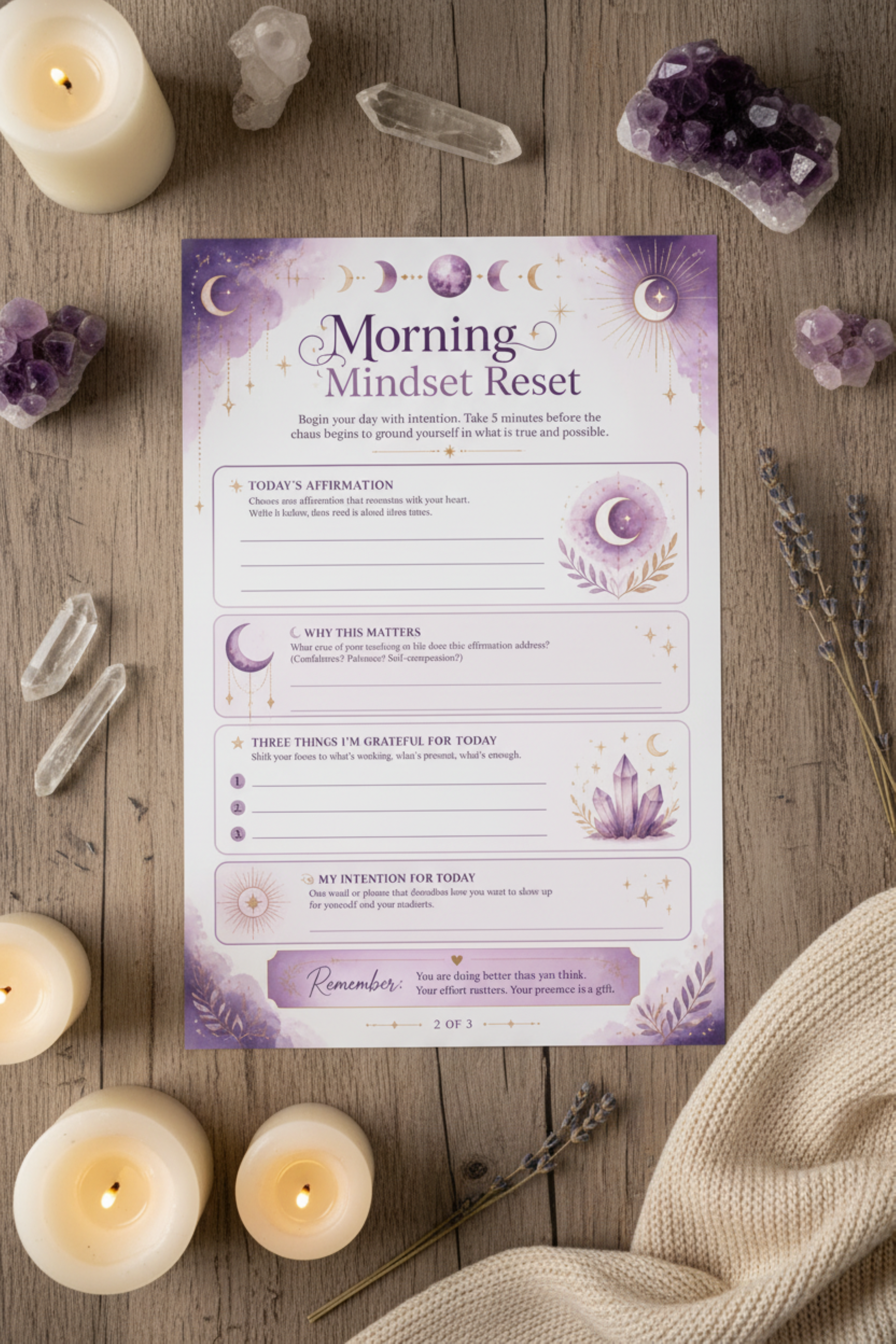 Affirmation & Gratitude Journal Printable | Teacher Self Care | Daily Mindset Pages | Affirmation Journal PDF | Instant Download