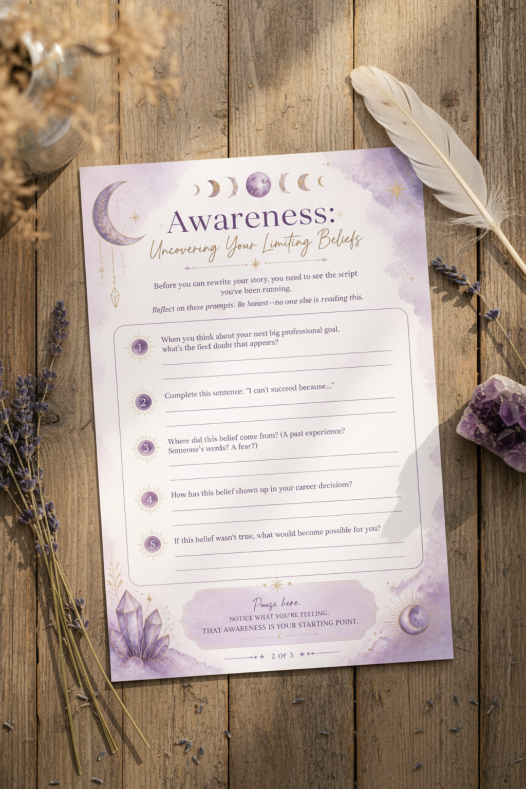 Mindset Workbook Printable for Professional Women | Affirmation Journal PDF | Manifestation Workbook | Personal Growth Gift | Instant Download
