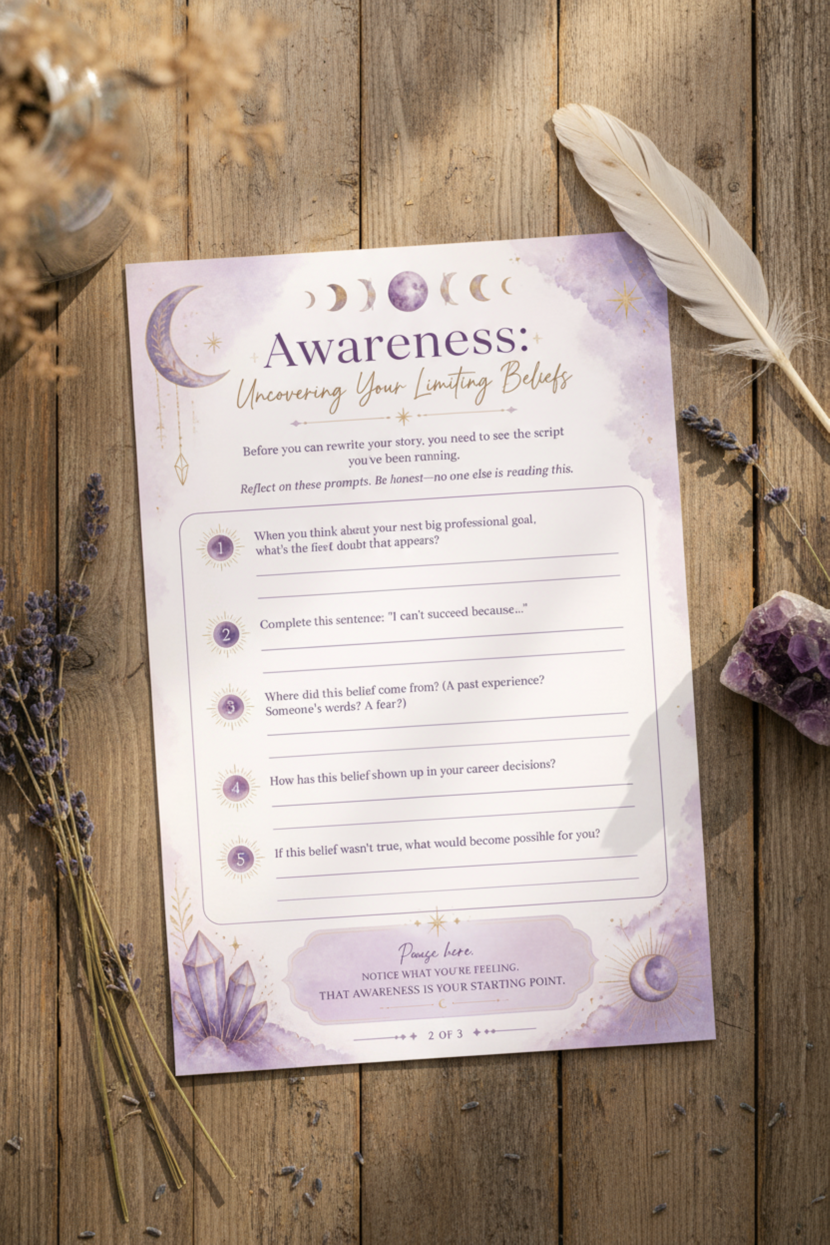 Mindset Workbook Printable for Professional Women | Affirmation Journal PDF | Manifestation Workbook | Personal Growth Gift | Instant Download