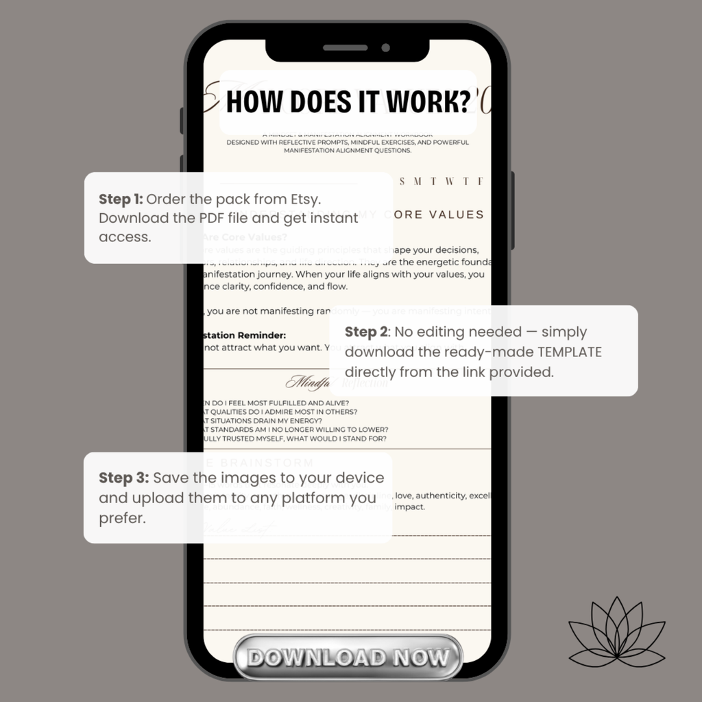 My core Values in 2026 | Mindset Discovery PDF | Identity Alignment Log | Success Foundation Book | Yearly Principle Guide | Growth Map
