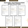 New Month Intention Reboot PNG PDF 30 Day Goal Alignment Audit Sheet Soul Recalibration Guide Periodic Success Vision Manifesting Review Kit