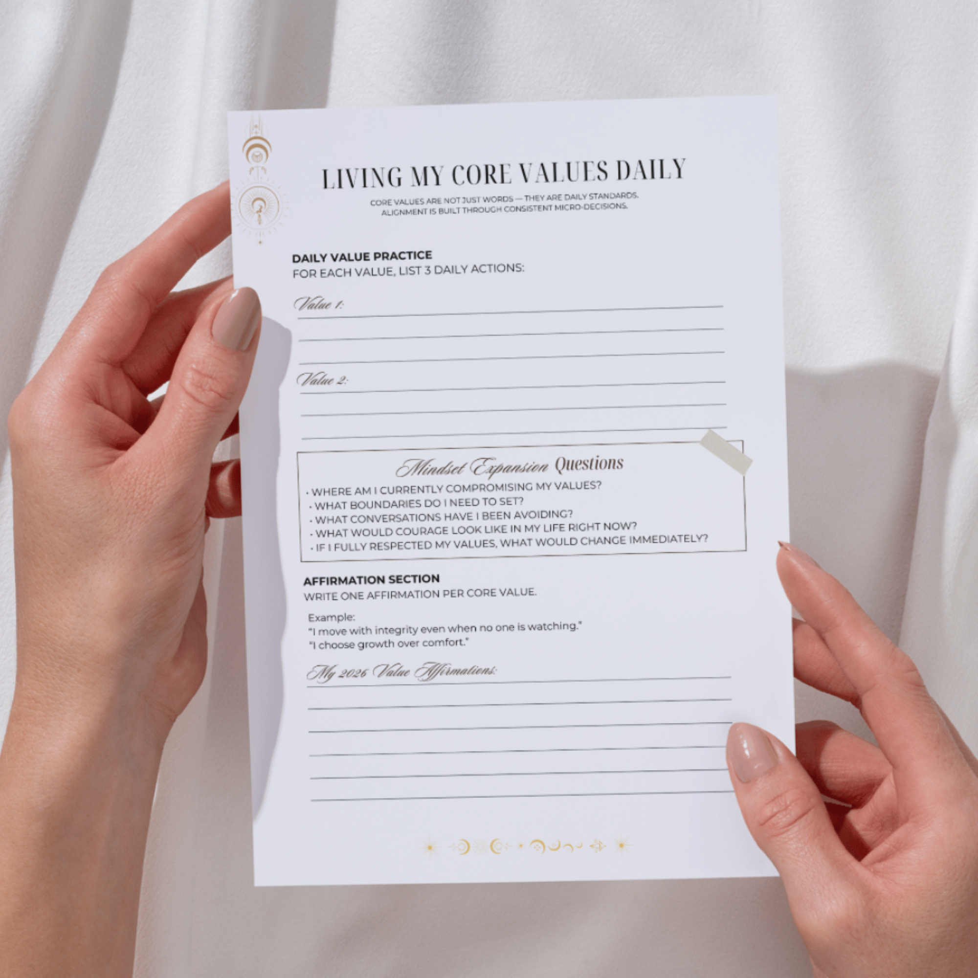 My core Values in 2026 | Mindset Discovery PDF | Identity Alignment Log | Success Foundation Book | Yearly Principle Guide | Growth Map