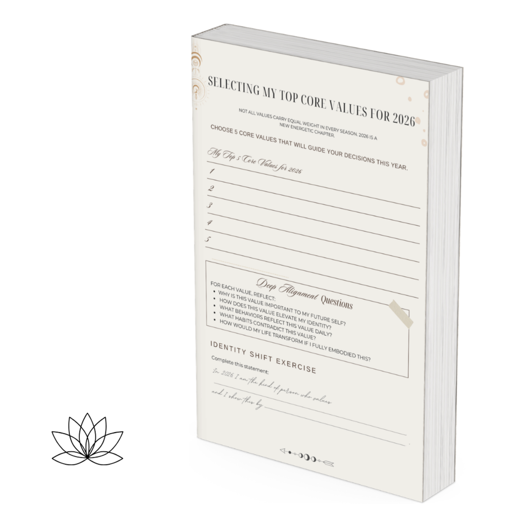 My core Values in 2026 | Mindset Discovery PDF | Identity Alignment Log | Success Foundation Book | Yearly Principle Guide | Growth Map