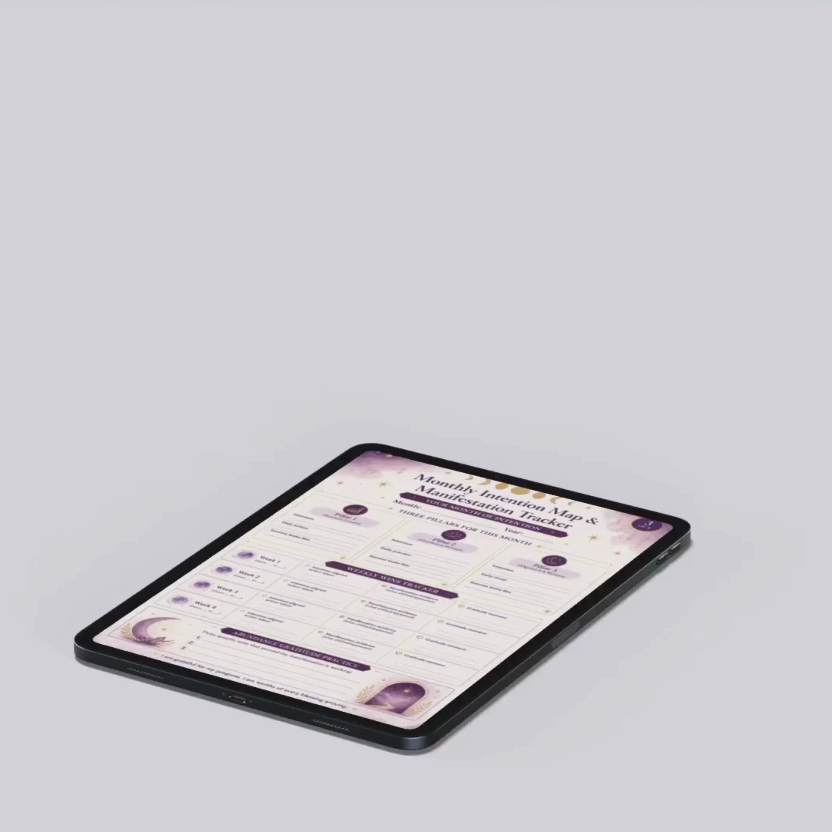 Goal Manifestation Planner Printable | Entrepreneur Vision Template | Mindset Planner PDF | Manifestation Spreadsheet | Instant Download